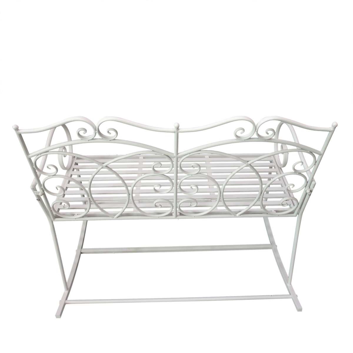 Outsunny 2-Seater Antique Metal Outdoor Rocking Bench with Armrests