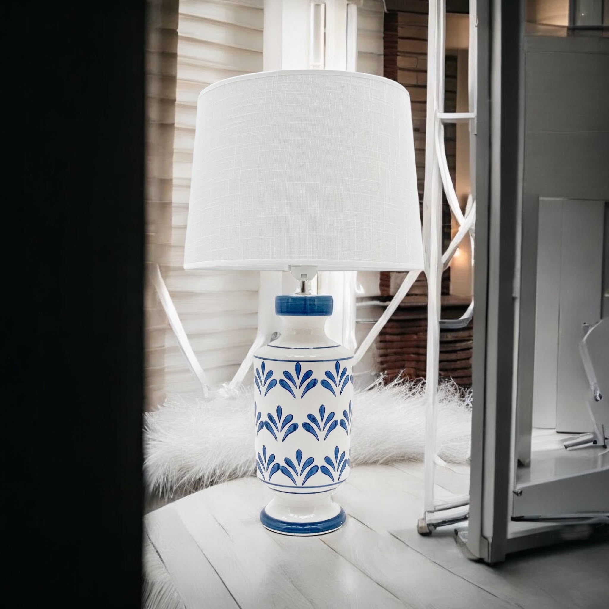 MSL Traditional Table Lamp with Shade, Inline Rocker Switch, Double Insulated