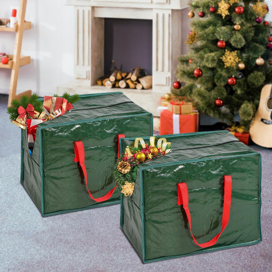 Vinsani Christmas Baubles & Tinsel Storage Bag for Decorations, Ornaments, Gift Wrapping Paper & Accessories