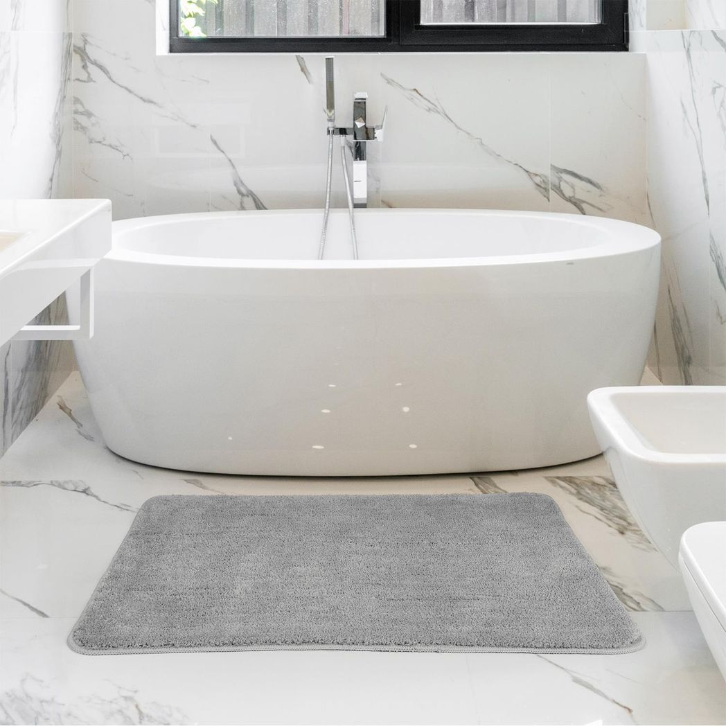 Vinsani Ultra Soft Bath Mat 60 x 90 cm, Light Grey