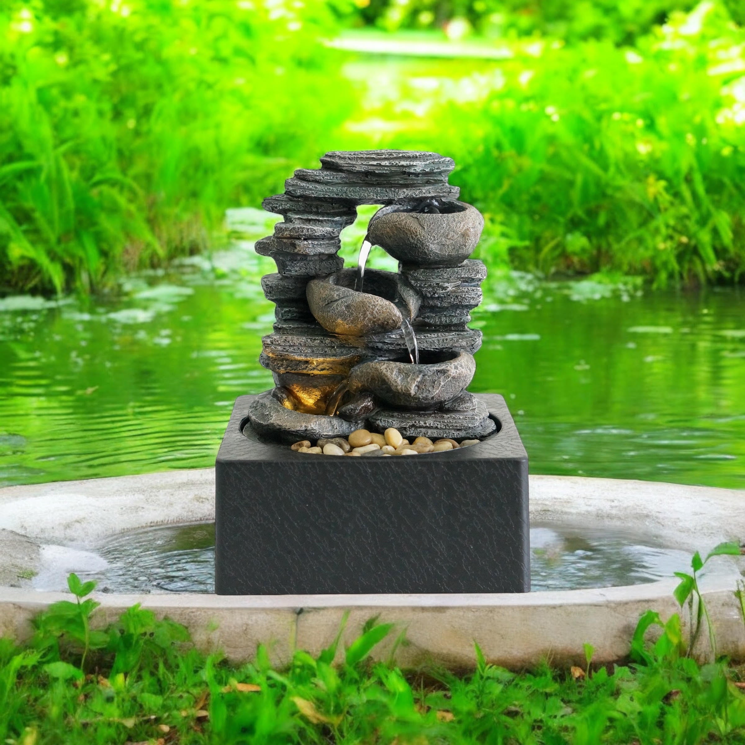 MSL 24cm Tabletop Fountain, Hand Finished, 240V