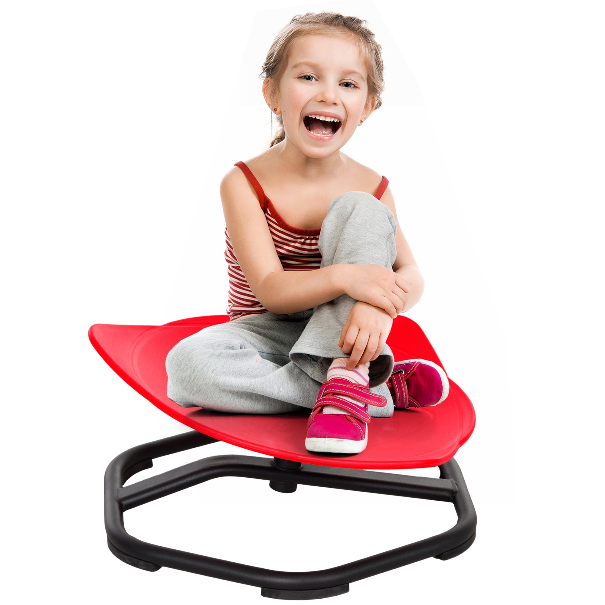 AIYAPLAY Autism Sit and Spin Chair for Balance & Coordination, Red