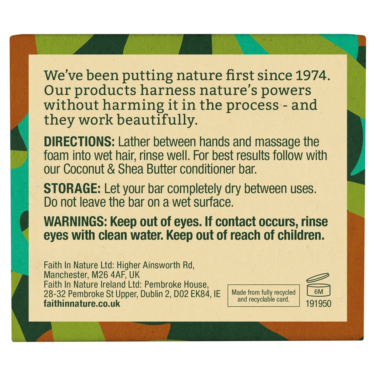 Faith In Nature Coconut & Shea Butter Shampoo Bar – 85g