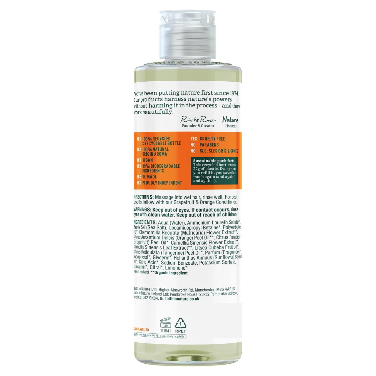 Faith In Nature Grapefruit & Orange Shampoo – 400ml