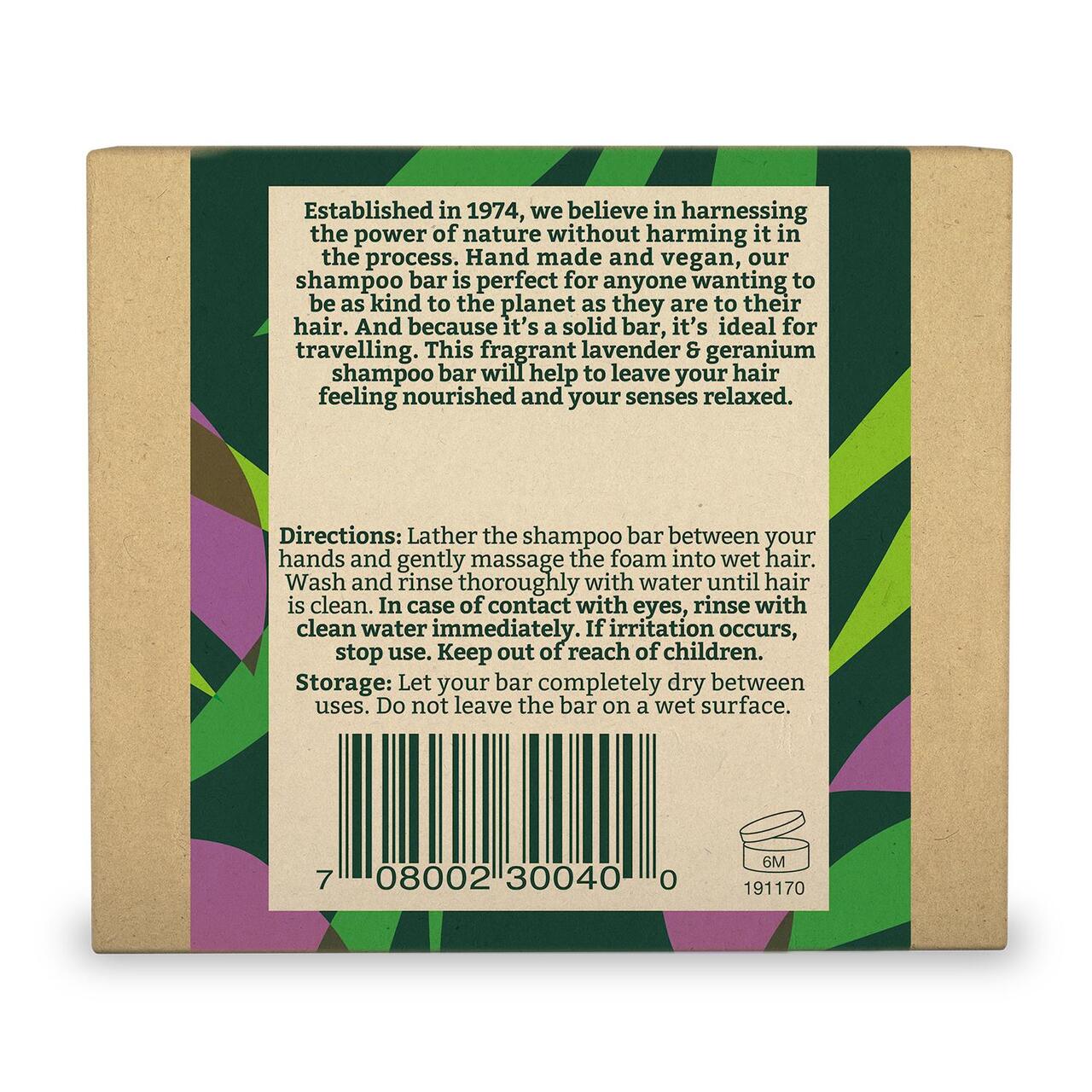 Faith In Nature Lavender & Geranium Shampoo Bar – 85g