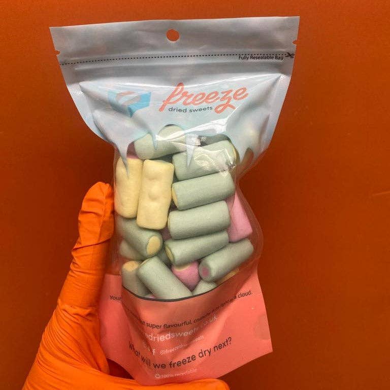 Haribo Rhubarb & Custard Pencils - Freeze Dried Sweets