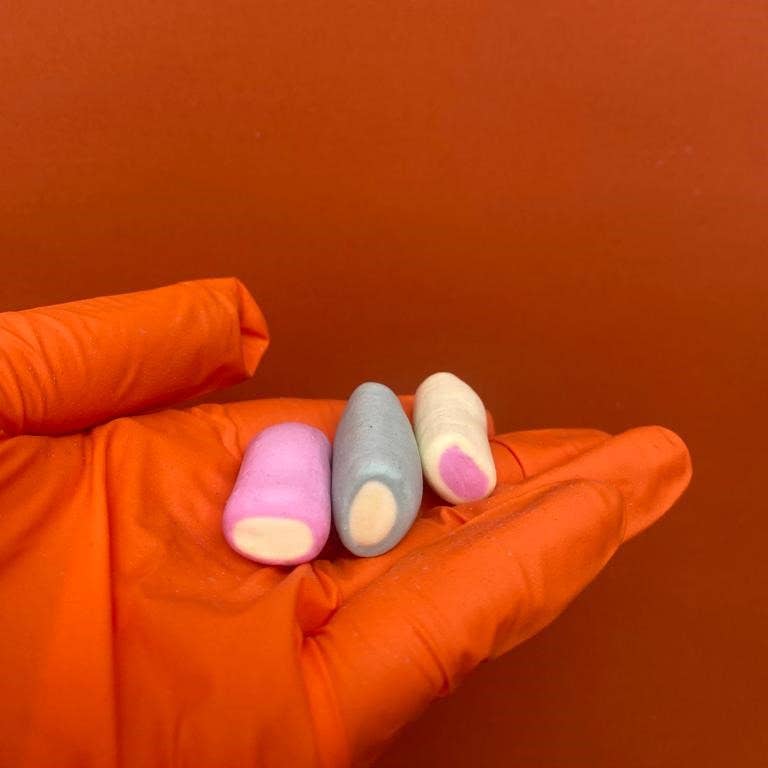 Haribo Rhubarb & Custard Pencils - Freeze Dried Sweets