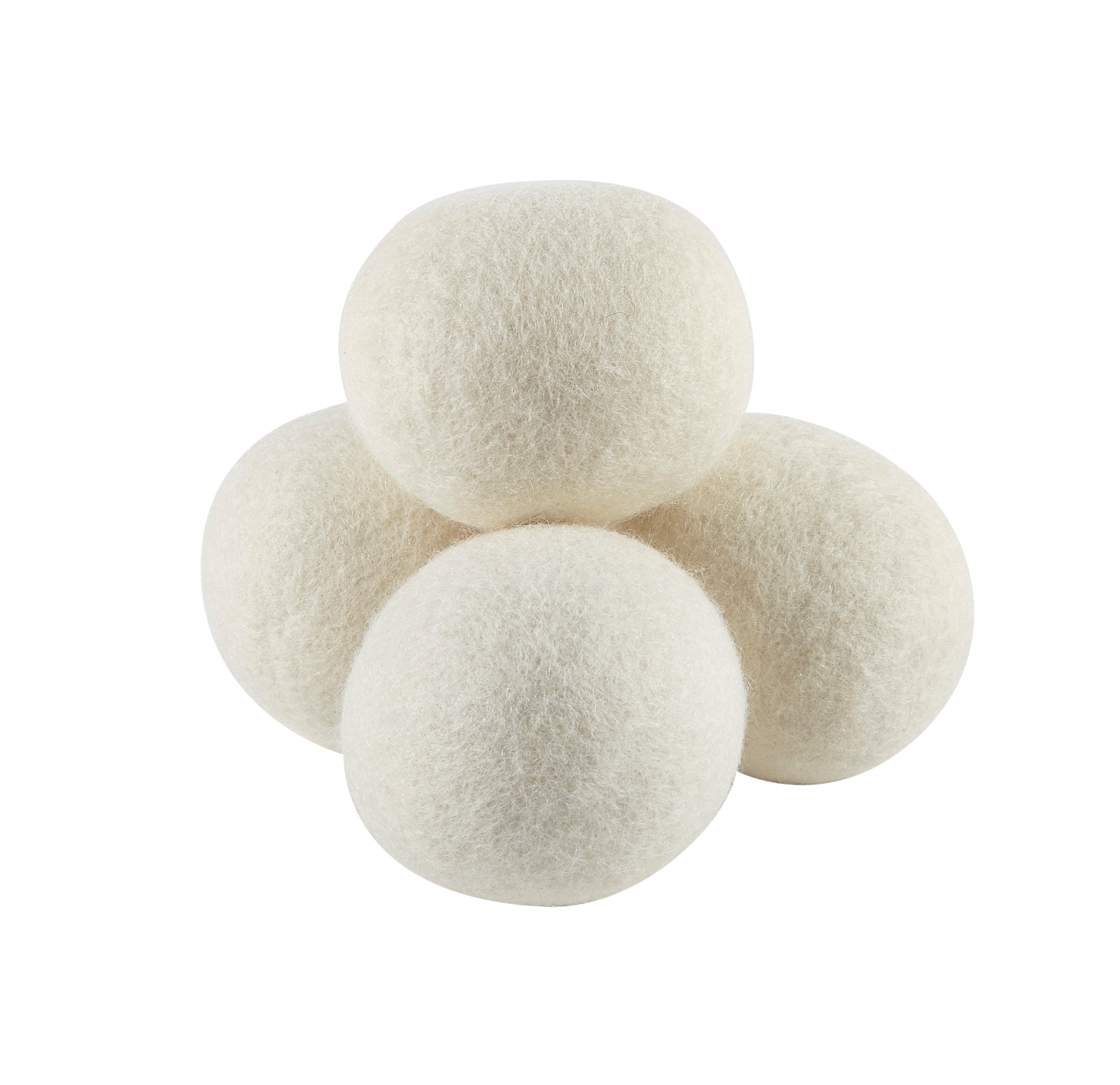 4x Organic Wool Dryer Balls - Comes With 2 Scented Essential Oils