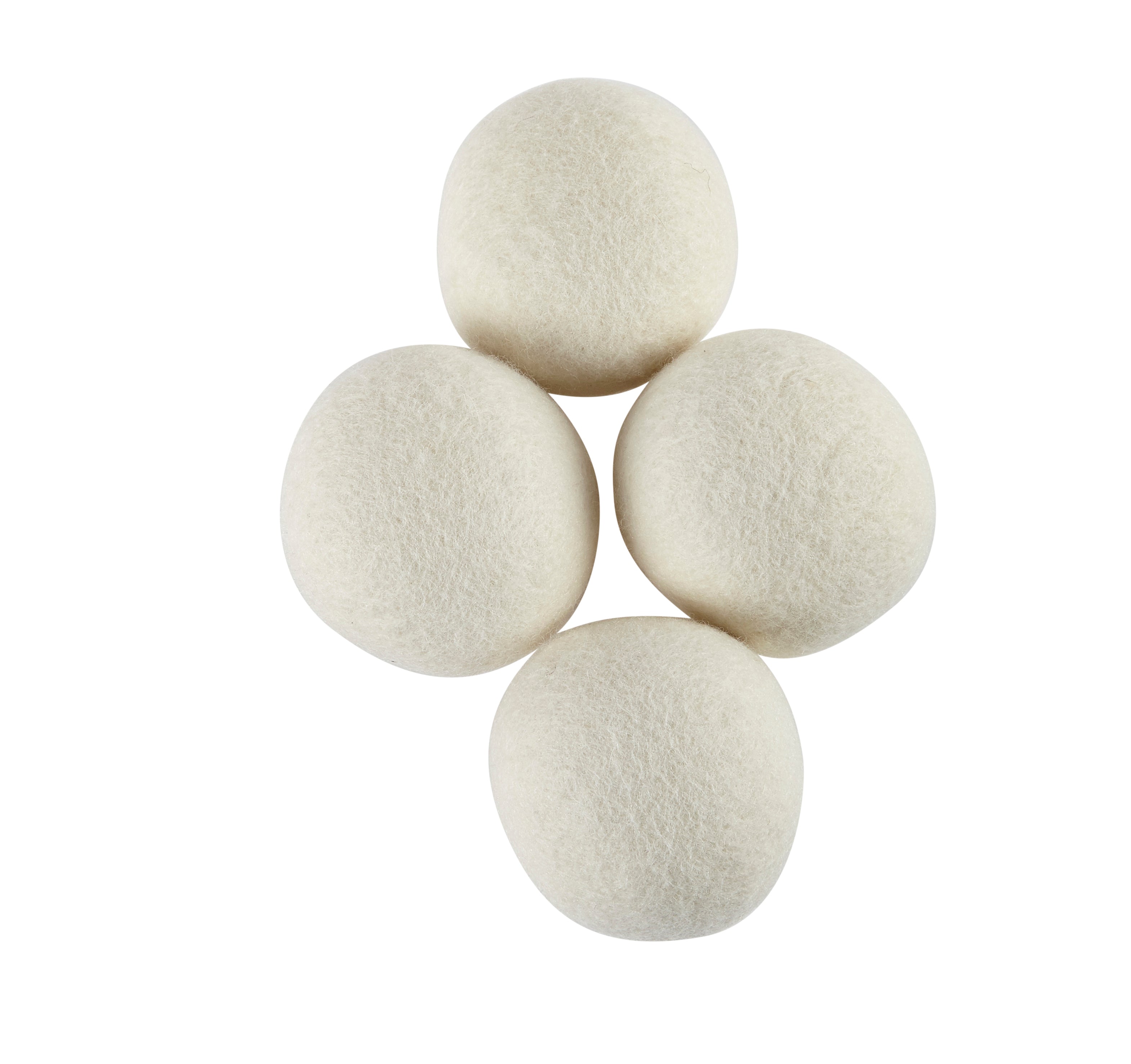 4x Organic Wool Dryer Balls - Comes With 2 Scented Essential Oils