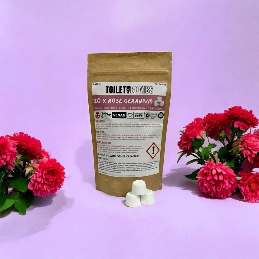 20x Toilet Bombs For Eco Cleaning, Citric Acid Bicarb Toilet Cleaner - Choice Of Scents