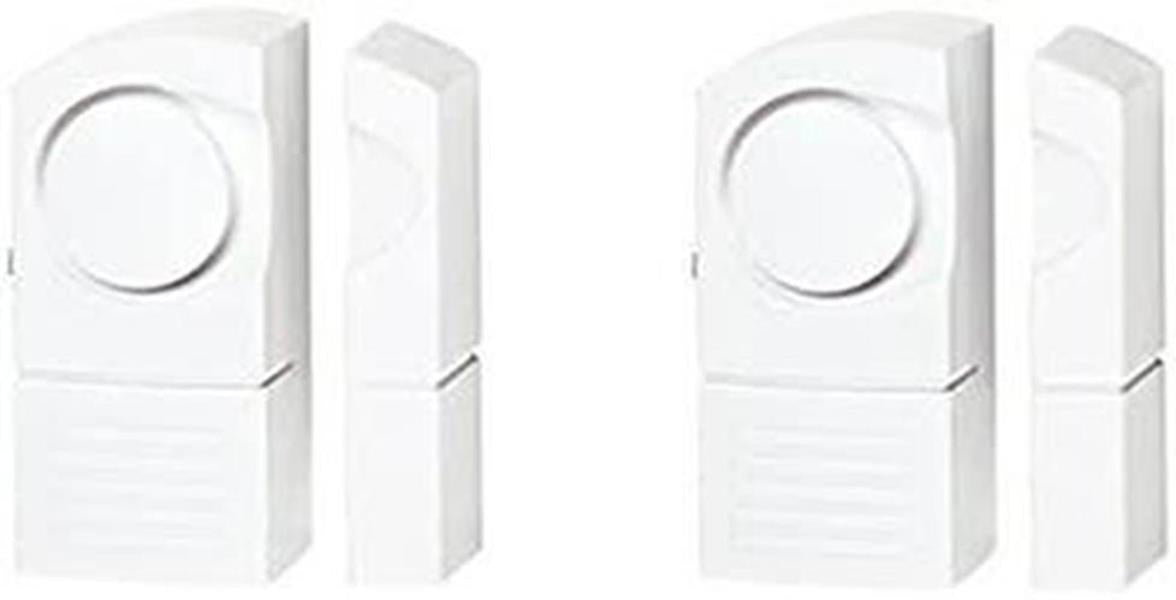Benross Pack of 2 Mini Wireless Window Alarms, White