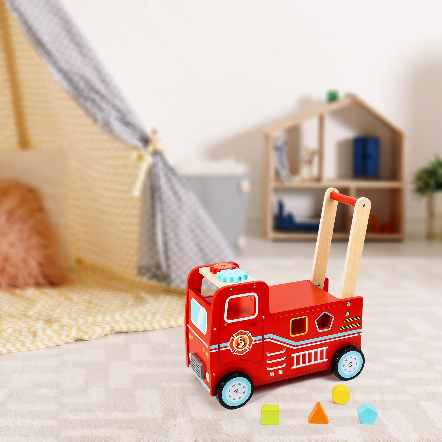 SOKA Fire Engine Ride and Push Toy