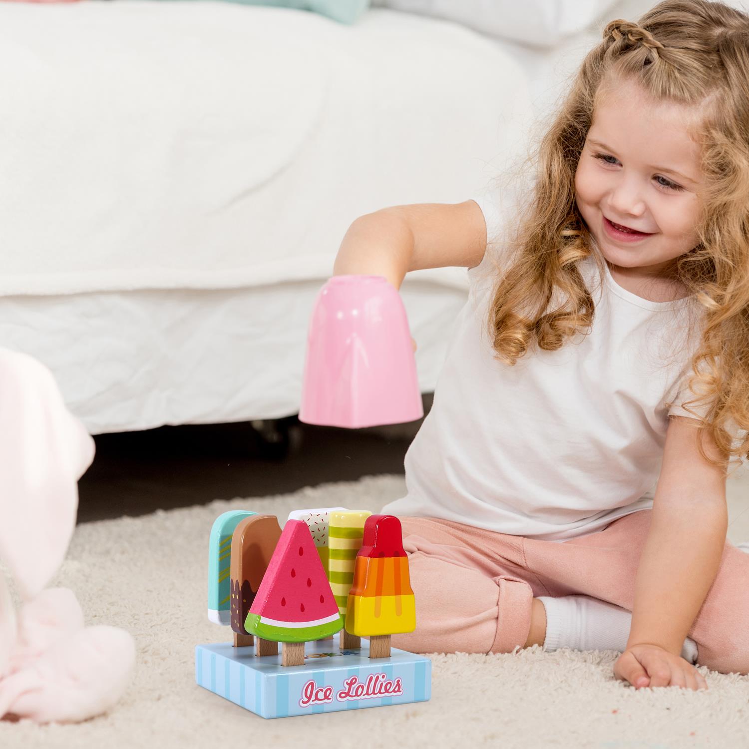 SOKA Play Imagine Learn Wooden Ice Lollies 7-Piece Toy Playset