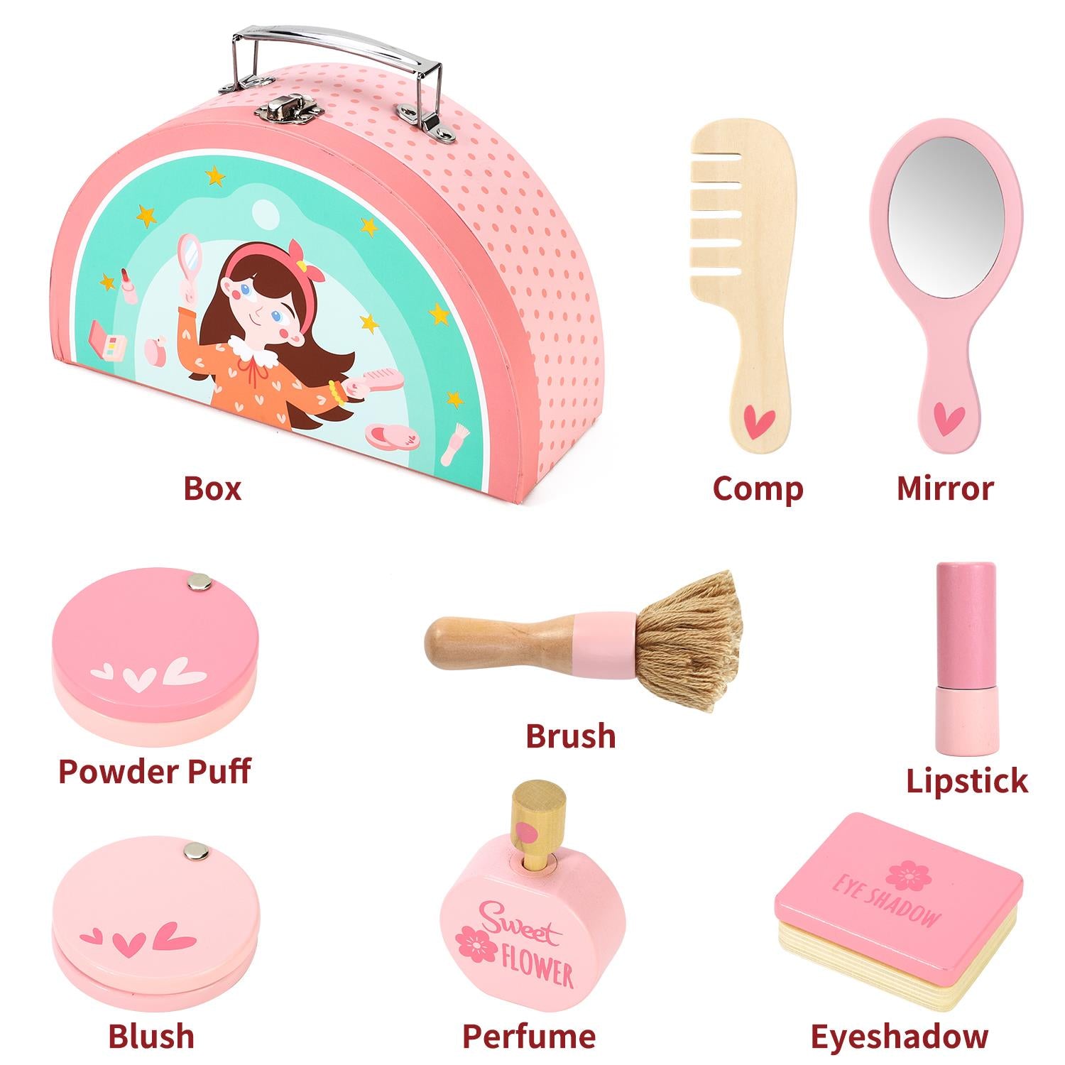 SOKA Play Imagine Learn Wooden Kids First Makeup Kit