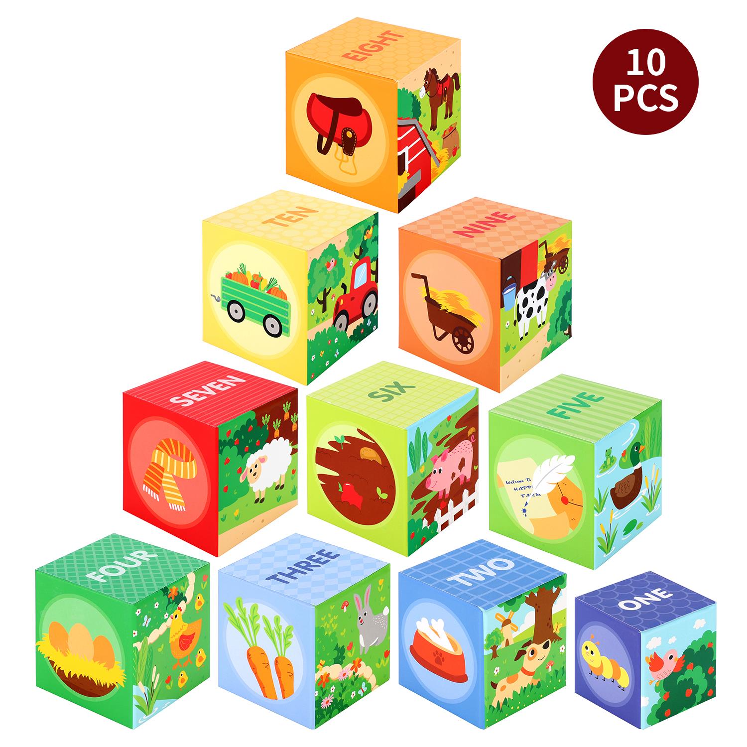 SOKA Play Imagine Learn Farm Stacking Cubes
