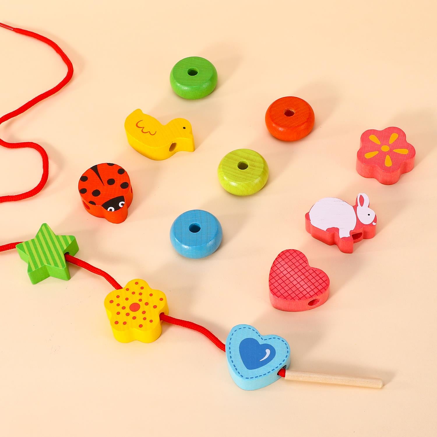 SOKA First Threading Colourful Lacing Blocks for Kids