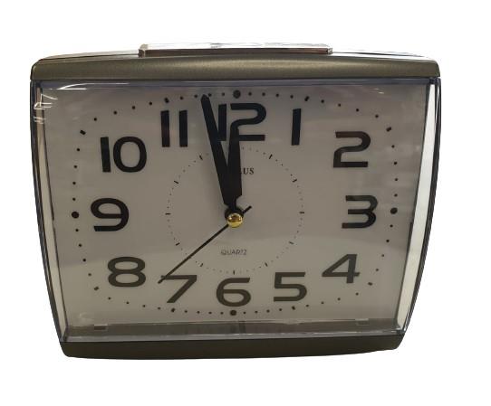 Amplus Large Numbers Dial With Silent Sweep Light Snooze Graphite Alarm Clock PT175G