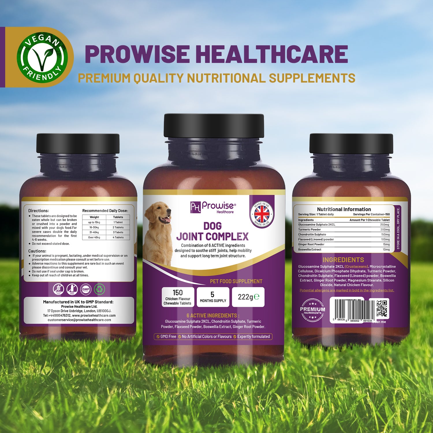 Prowise Dog Joint Support Chewable Tablets, 150 Tablets, 5 Month Supply