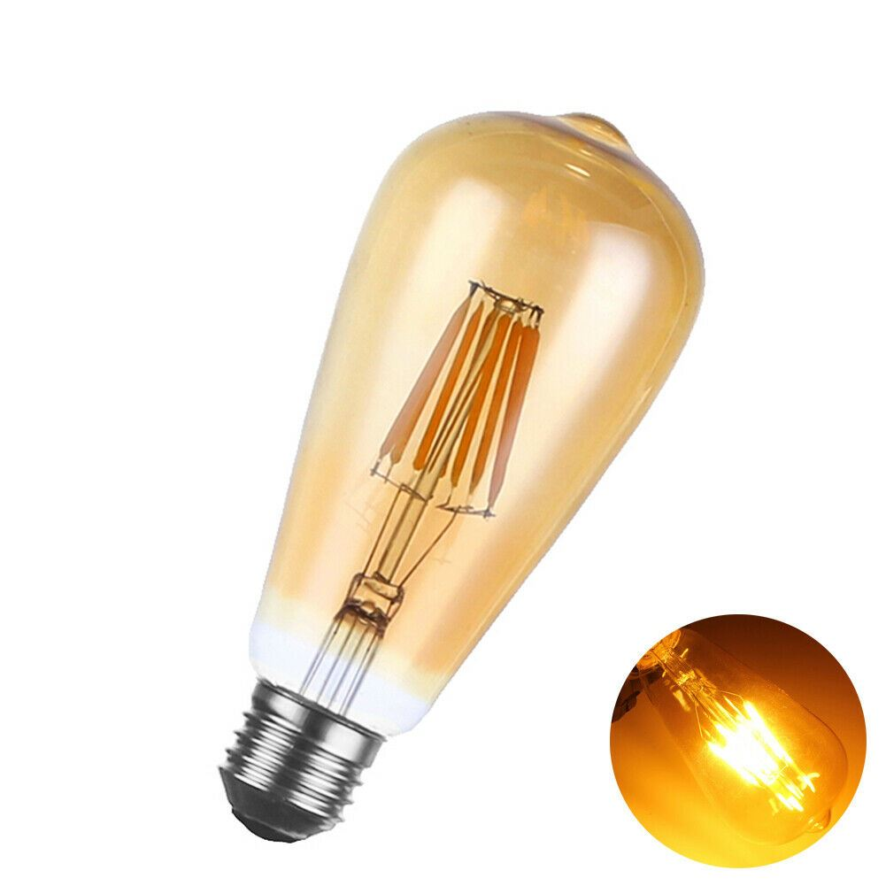 E27 ST64 Vintage Dimmable LED Edison Light Bulb, 8W, 2700K, 800lm