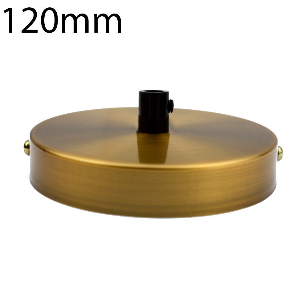 LEDSone industrial vintage 1 Outlet Yellow Brass Metal Ceiling Rose 120x25mm~2756