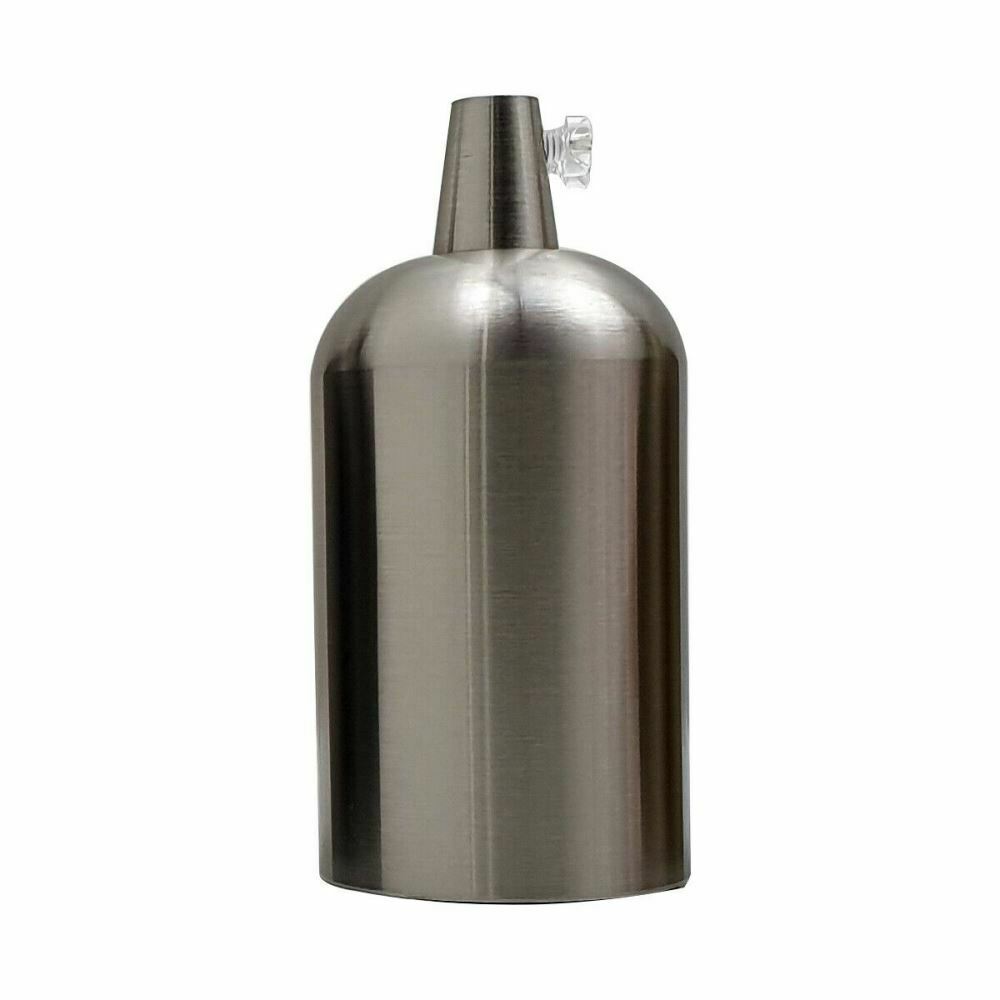 Satin Nickel E27 Lamp Holder Ceramic Light Bulb Socket
