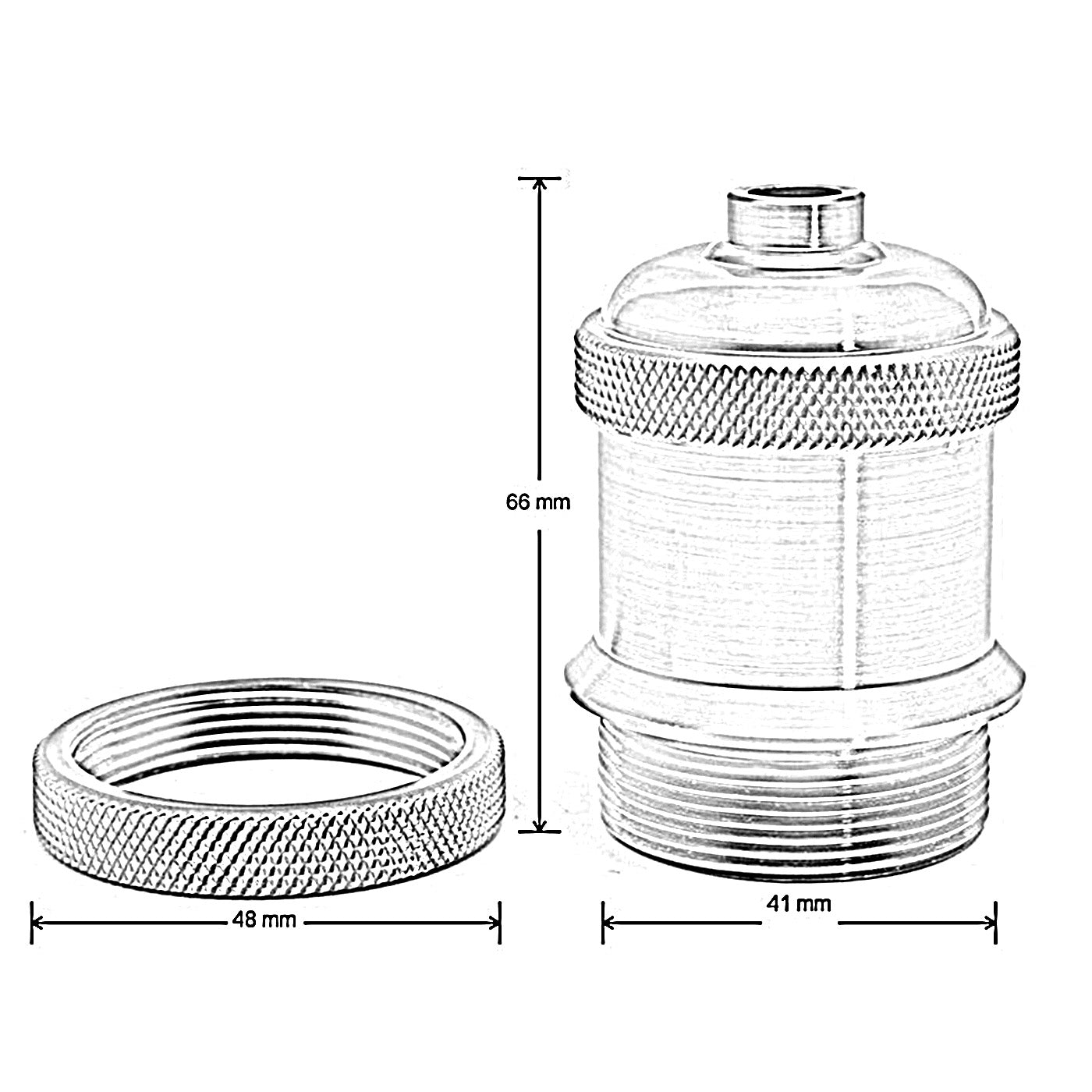 Black E27 Metal Lamp/Bulb Holder Ideal for Vintage Edison Filament Bulbs Antique metal~2934
