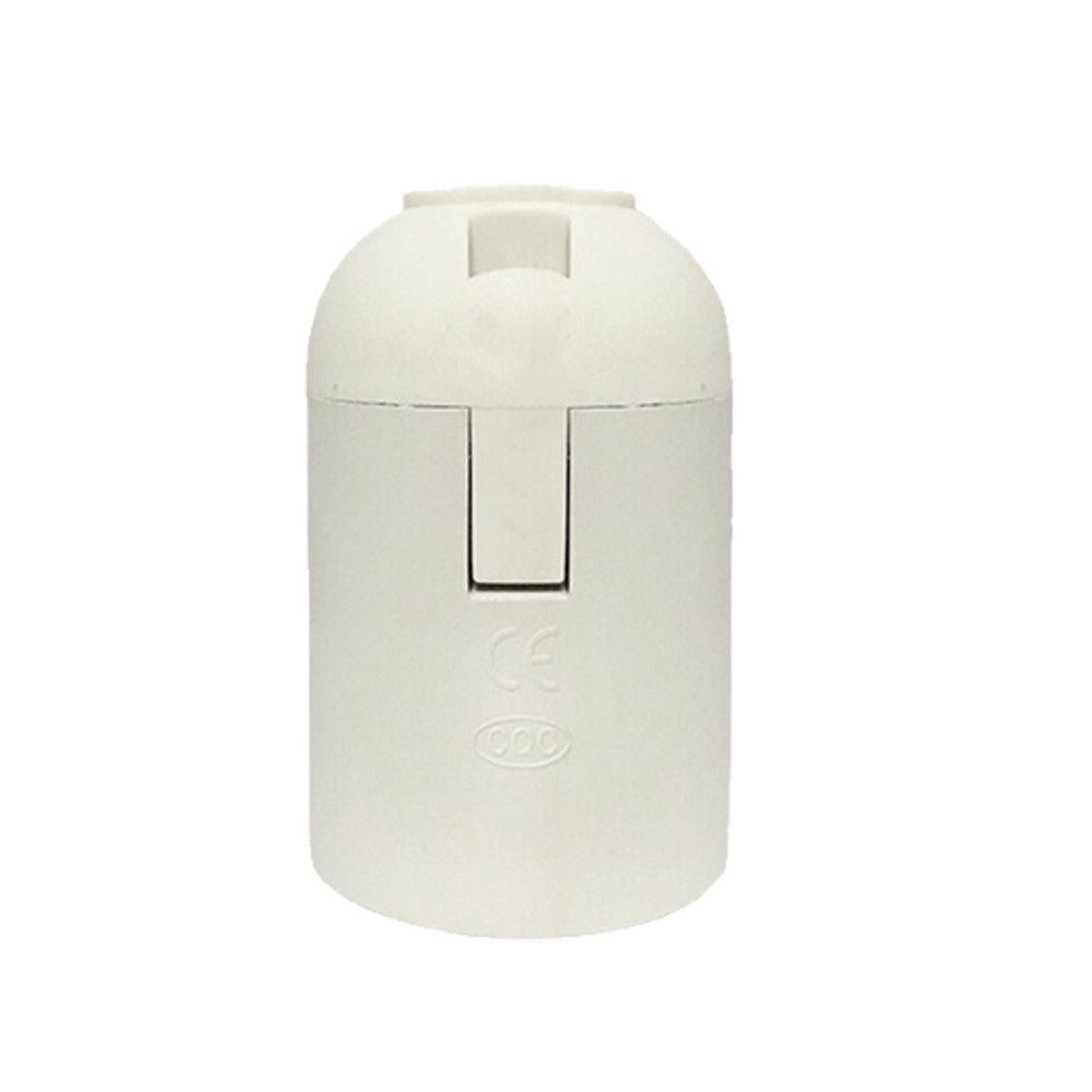 Portable White Bakelite E27 Screw Lamp Holder