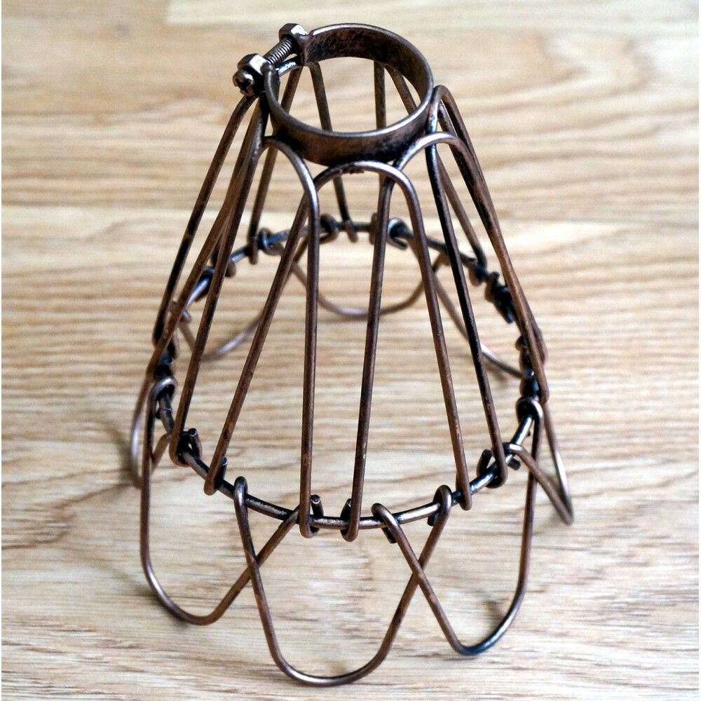Vintage Industrial Metal Wire Cage Wall Lamp Guard Retro Light Shade Protection~1280
