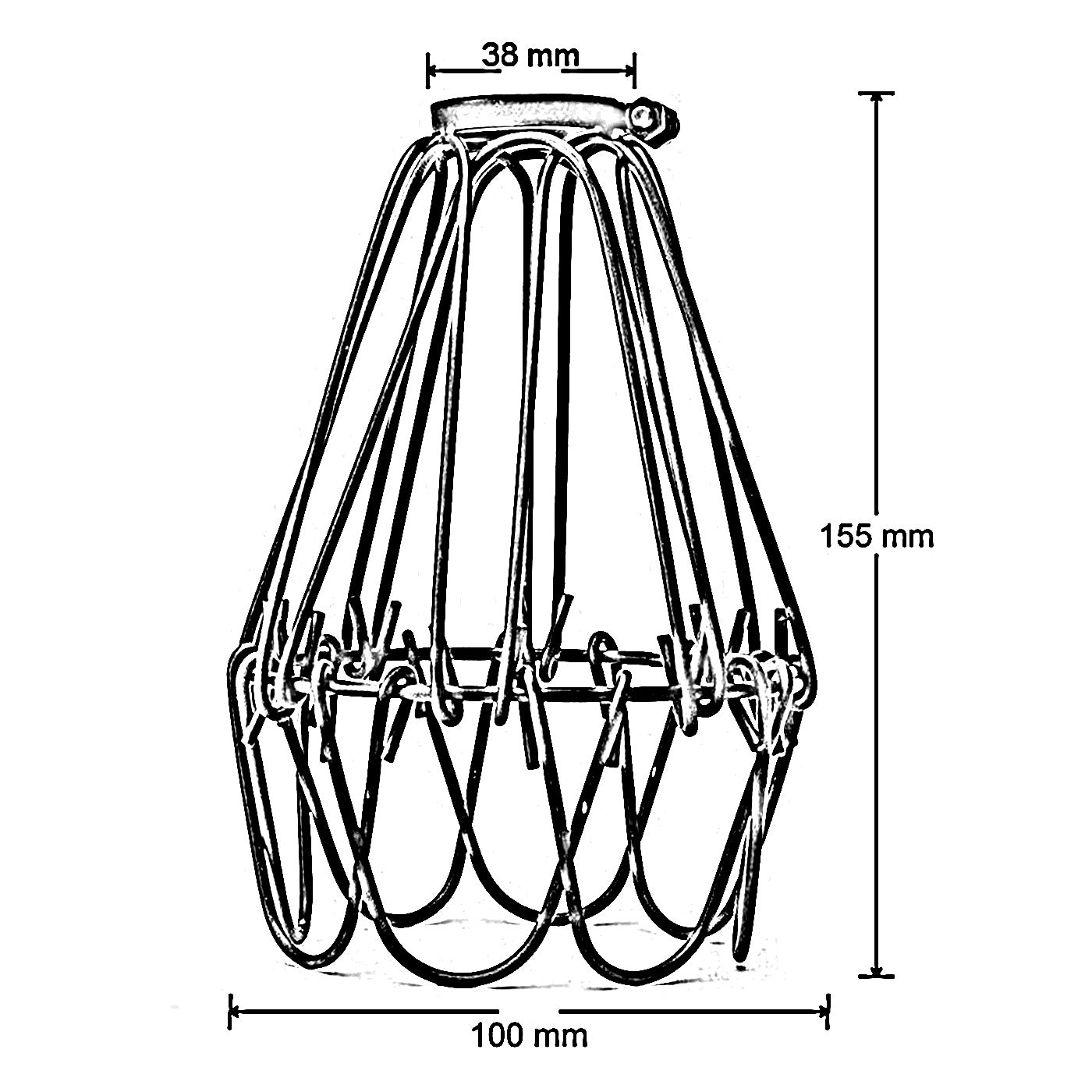 Vintage Industrial Metal Wire Cage Wall Lamp Guard Retro Light Shade Protection~1280