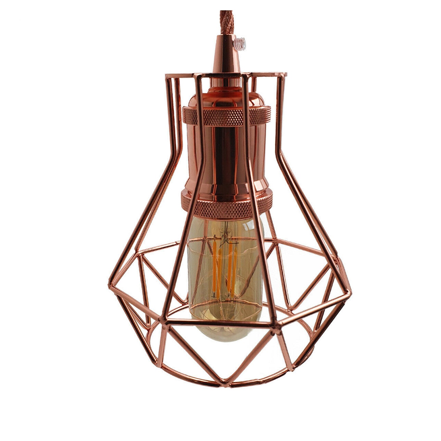 Vintage Industrial Metal Wire Cage Wall Lamp Guard Retro Light Shade Protection~1280