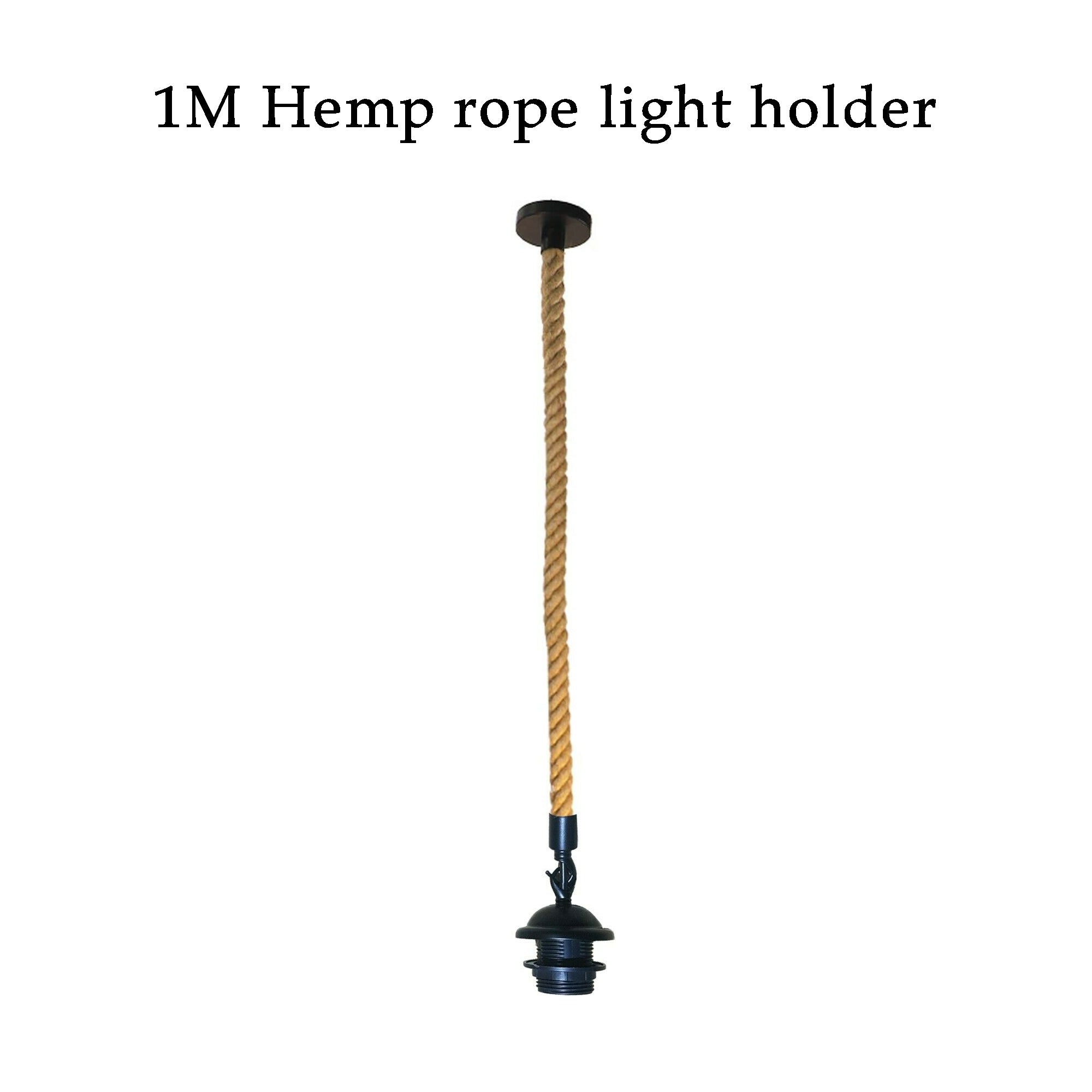 Vintage Single Pendant Light Fitting, lampshade addable E27 Lamp Holder for Ceiling Hanging Light,