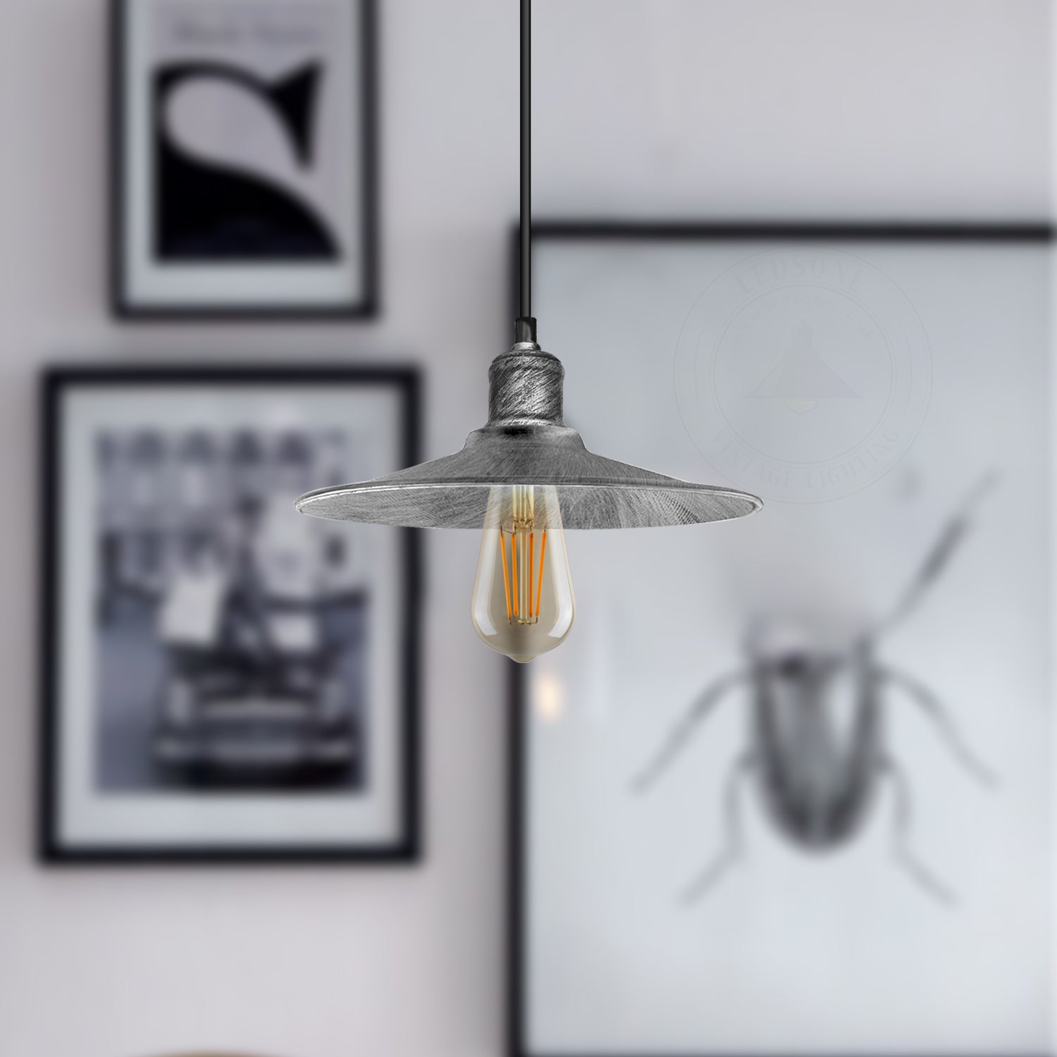 Single Head Vintage Ceiling Pendant Light Shade Hanging Lamp Lights