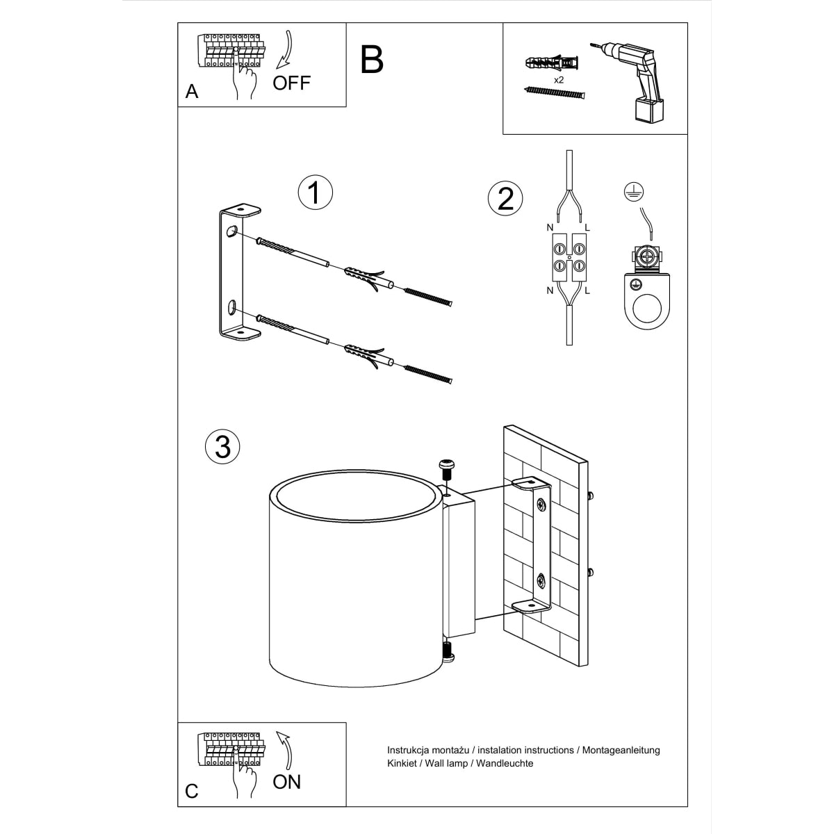 Wall lamp glass Vici modern Design G9