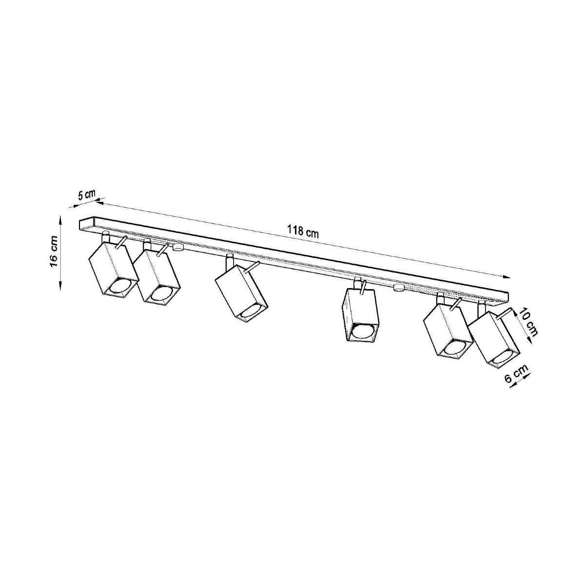 Ceiling lamp steel Merida modern Design GU10