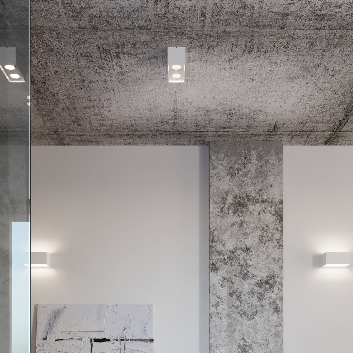 Wall lamp aluminum Quad modern Design G9