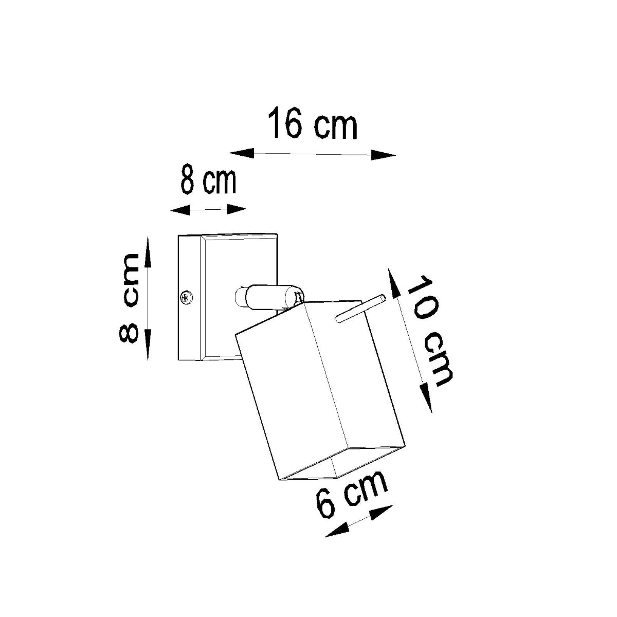 Wall lamp steel Merida modern Design GU10