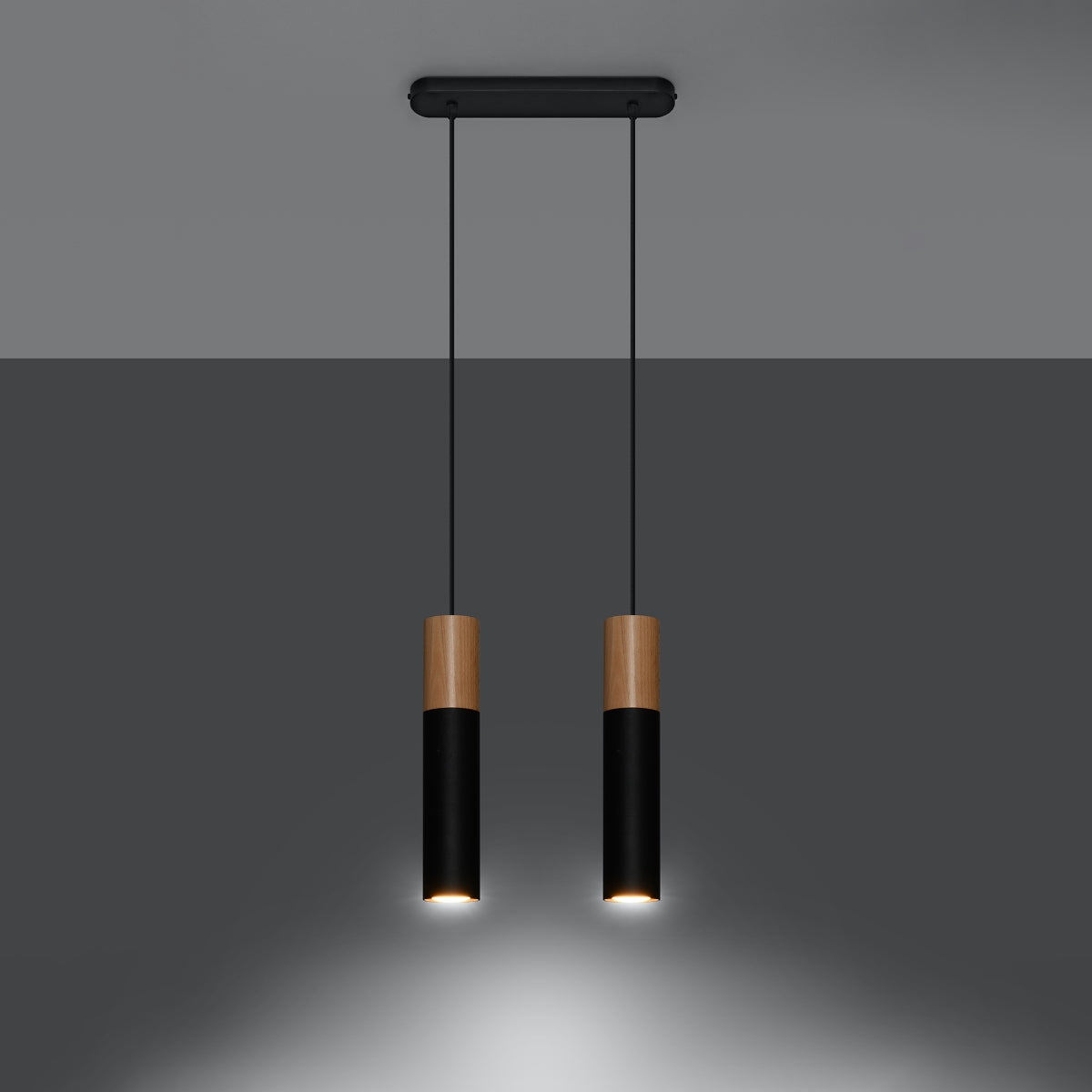 Pendant lamp steel, wood Pablo modern Design GU10