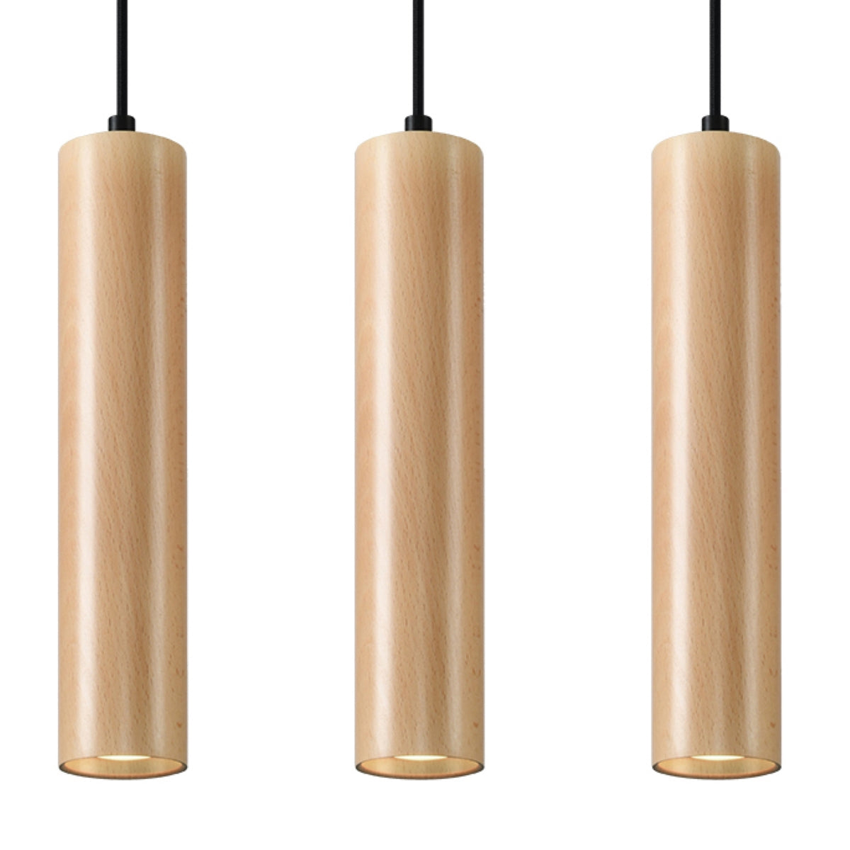 Lino Wooden Scandinavian Pendant Light GU10