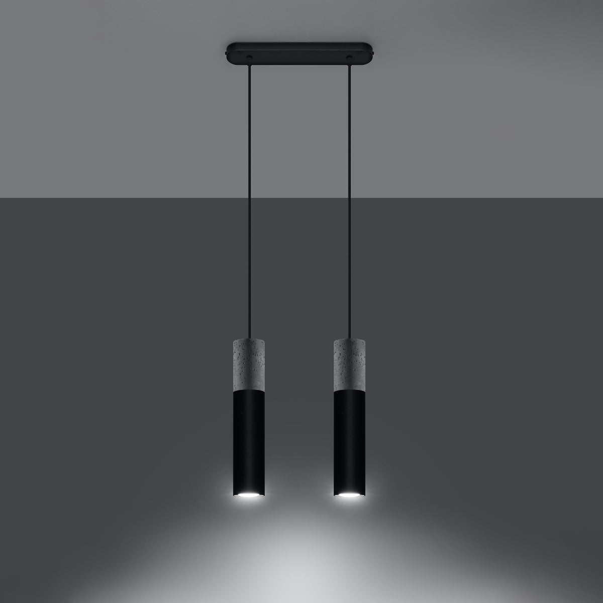 Pendant lamp Steel, concrete Borgio modern Design GU10
