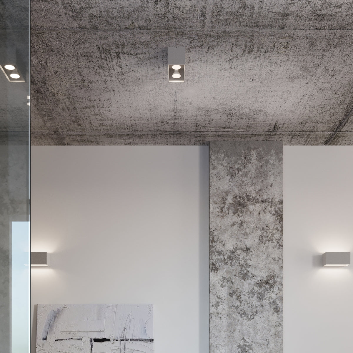 Wall lamp aluminum Quad modern Design G9