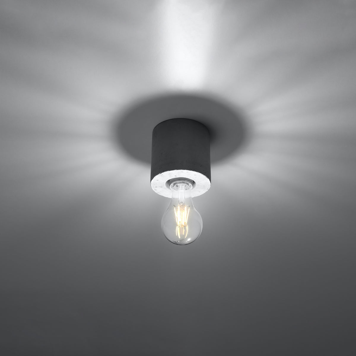 Ceiling lamp concrete Salgado industrial Design E27