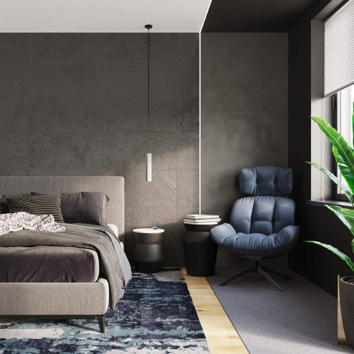 Pendant lamp concrete Luvo industrial Design GU10