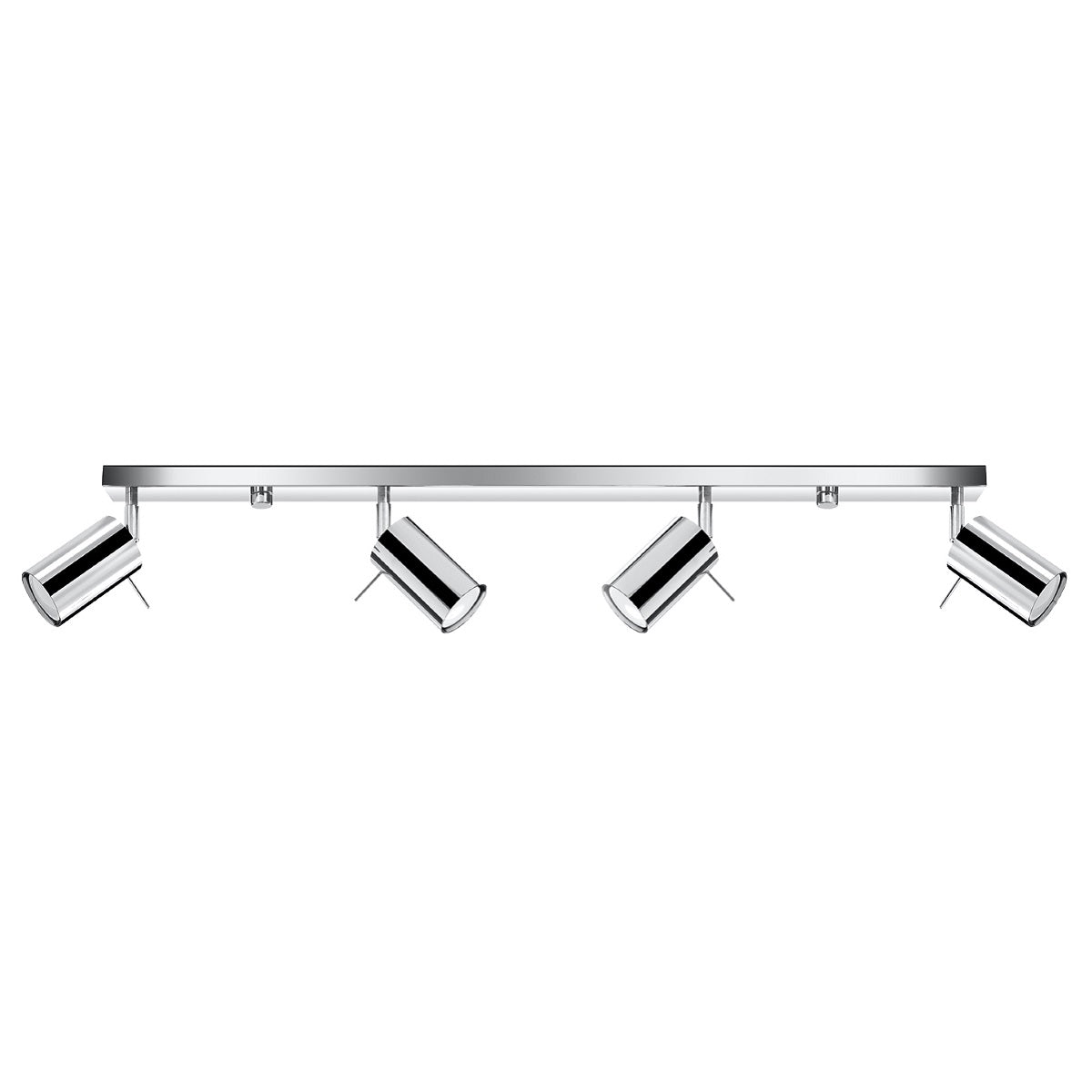 Modern Steel Ring Ceiling Lamp, GU10, Chrome