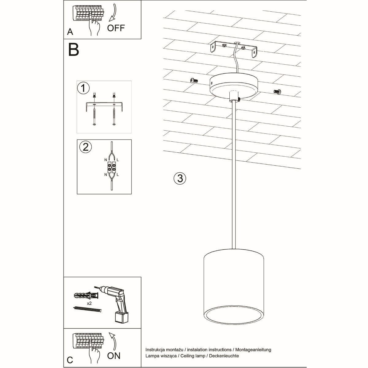 Pendant lamp aluminum Orbis modern Design GU10