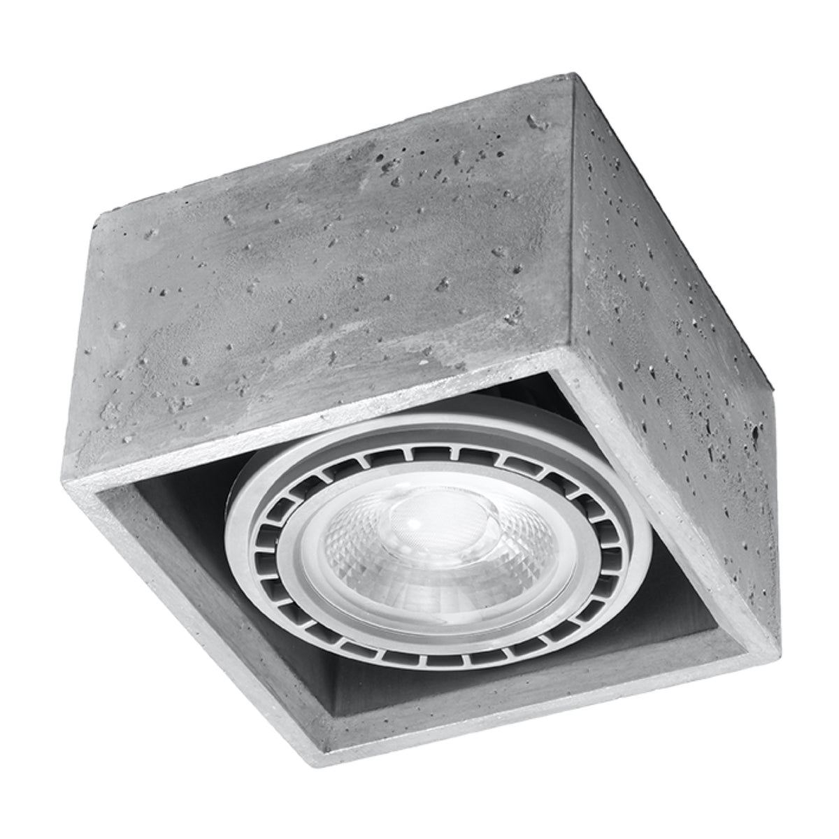 Quatro Concrete Ceiling Lamp, GU10