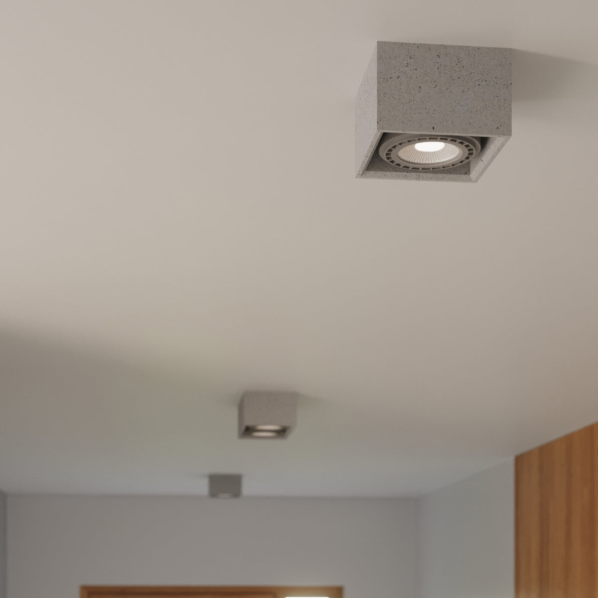 Ceiling lamp concrete Quatro industrial Design GU10