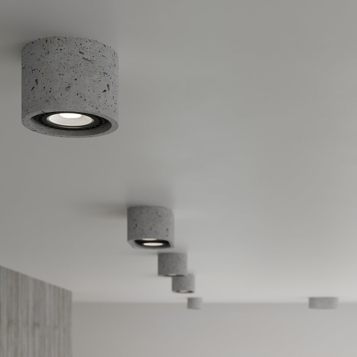 Ceiling lamp concrete Basic industrial Design GU10