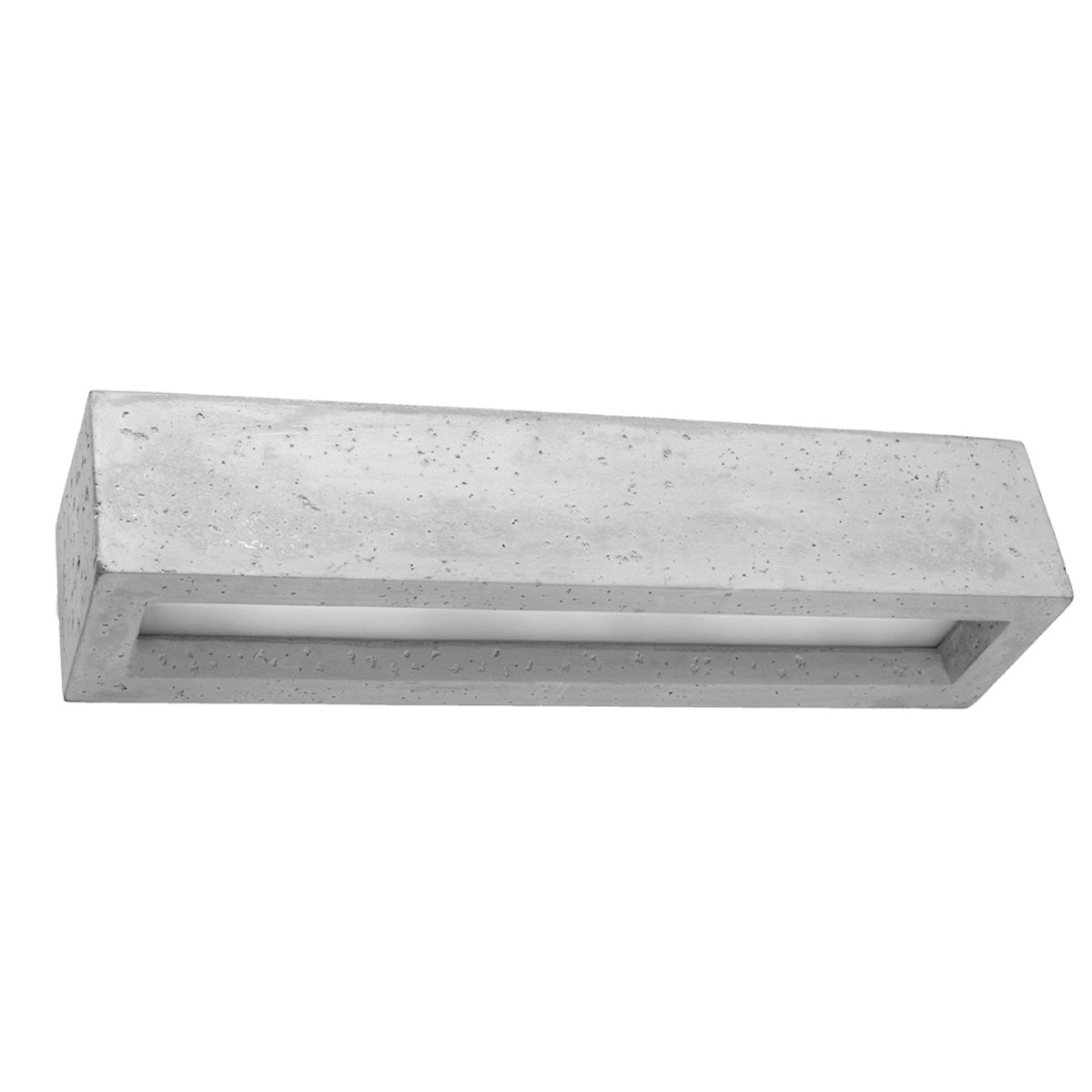 Vega Modern Grey Concrete and Glass Wall Lamp, E27