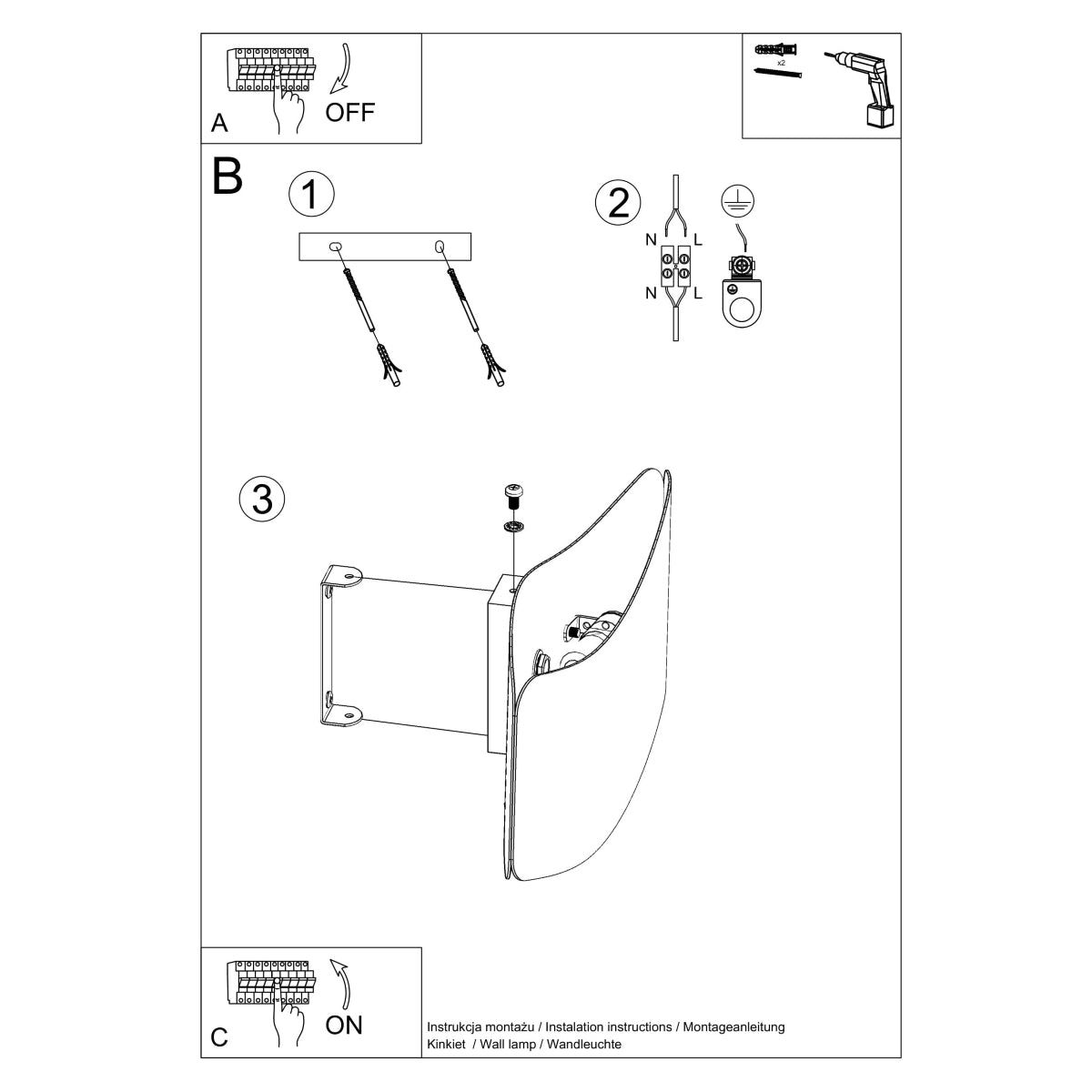 Wall lamp steel Tila modern Design G9
