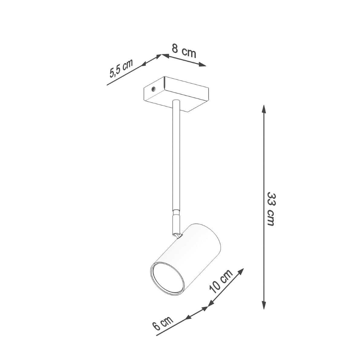 Ceiling lamp steel Norano modern Design GU10